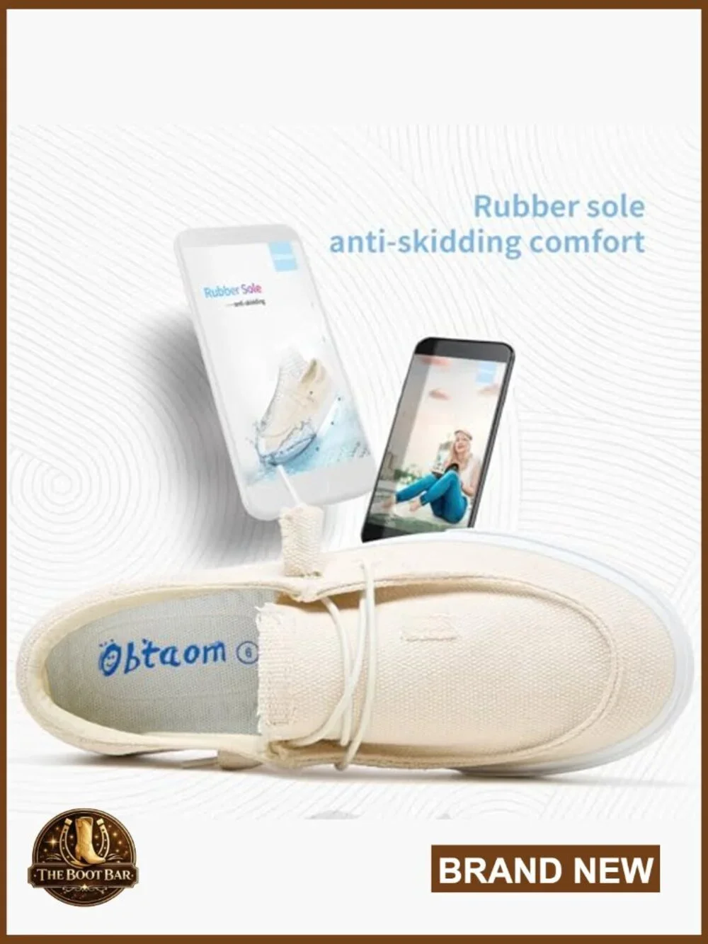 Lightweight Canvas Loafers Slip-On Sneakers with Arch Support